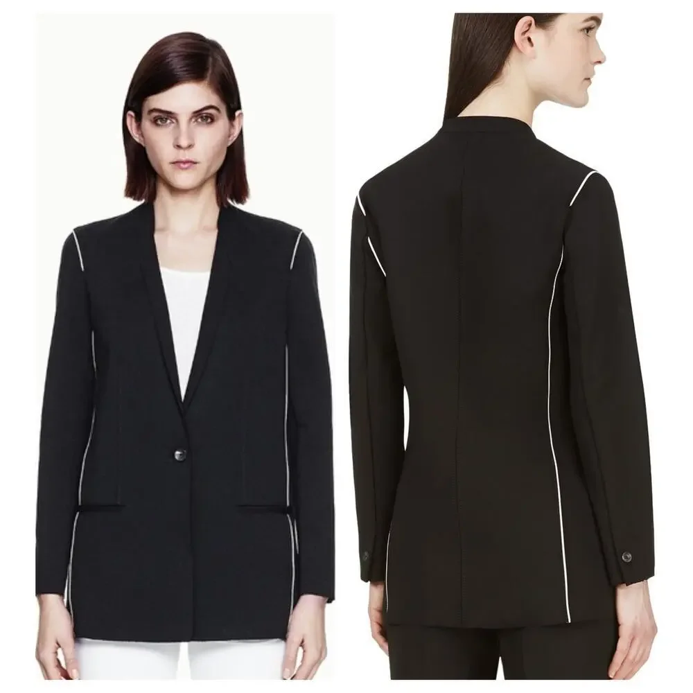 HELMUT LANG Origami Crepe Pierce Blazer Size 4